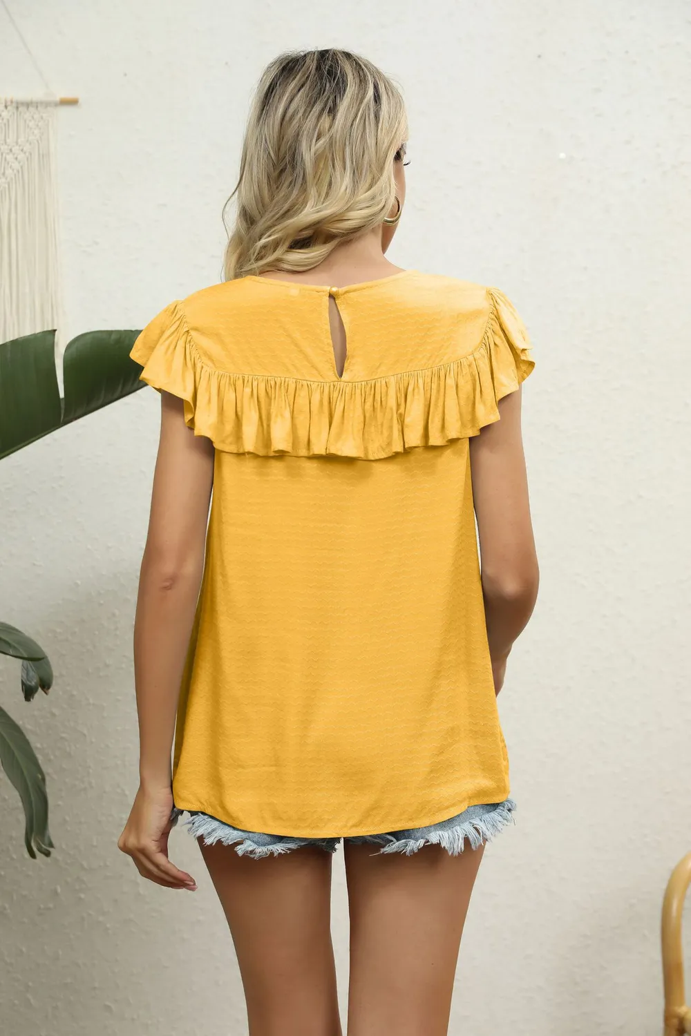 Spliced Lace Ruffled Blouse, image 18
