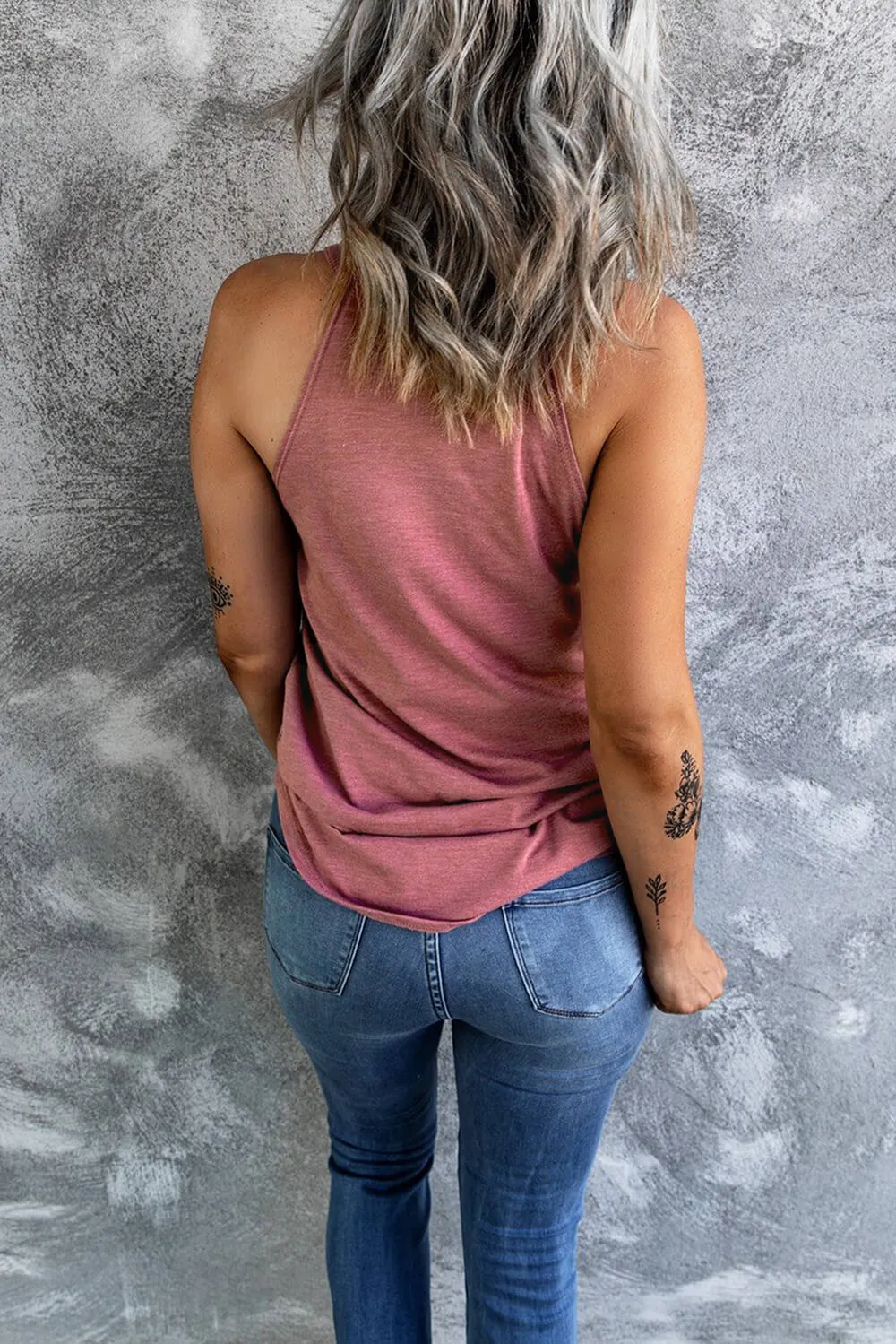 Curved Hem Grecian Tank Top, image 16