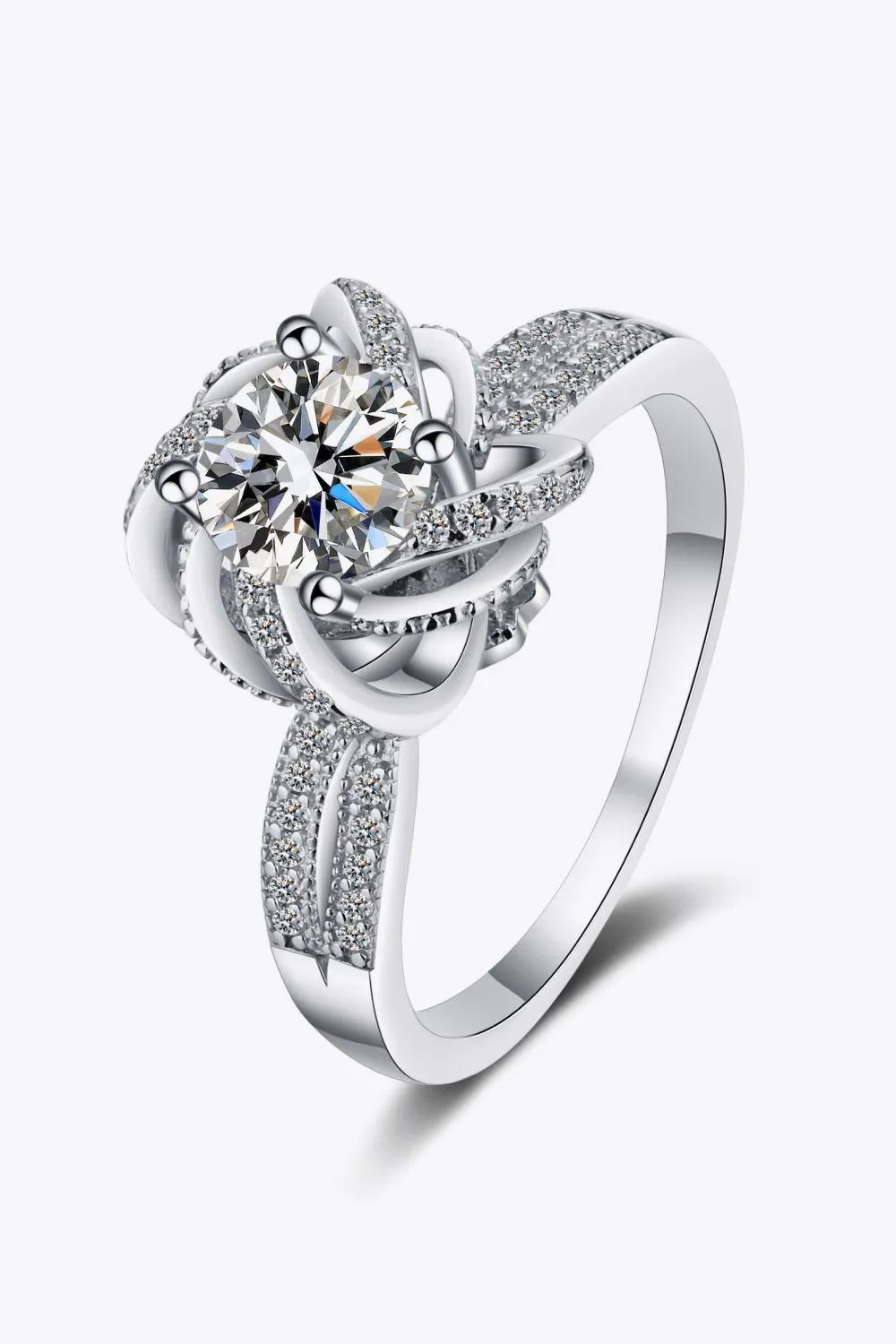1 Carat Moissanite 925 Sterling Silver Ring, image 4