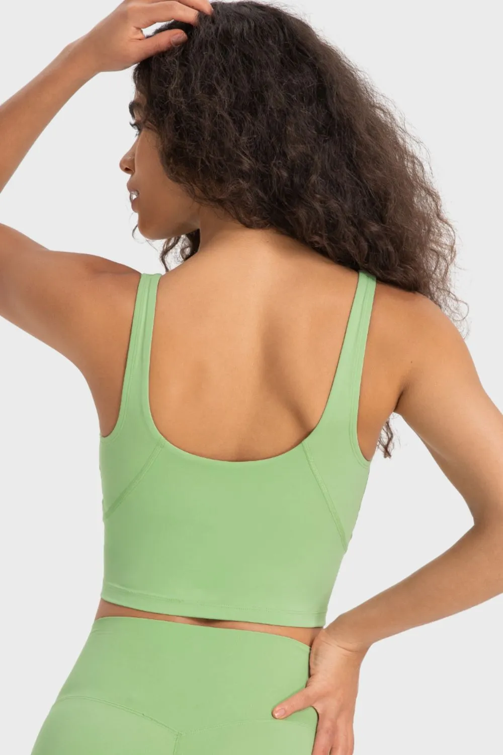 Deep V-Neck Crop Sports Bra, image 23