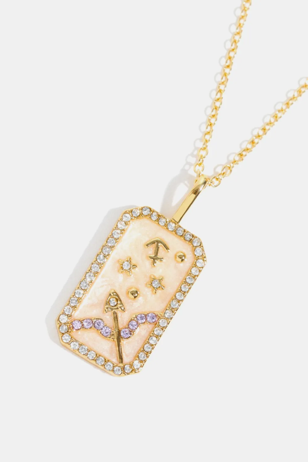 Rhinestone Constellation Pendant Copper Necklace, image 28