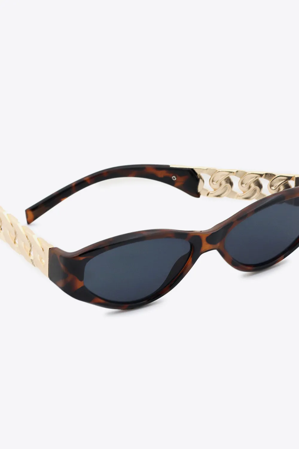 Chain Detail Temple Cat Eye Sunglasses, image 12