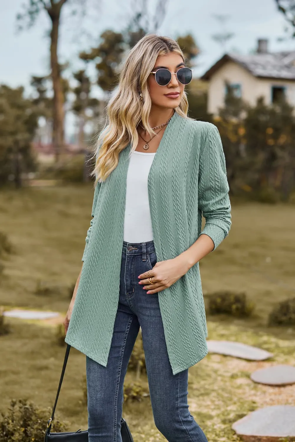 Open Front Long Sleeve Cardigan, image 6