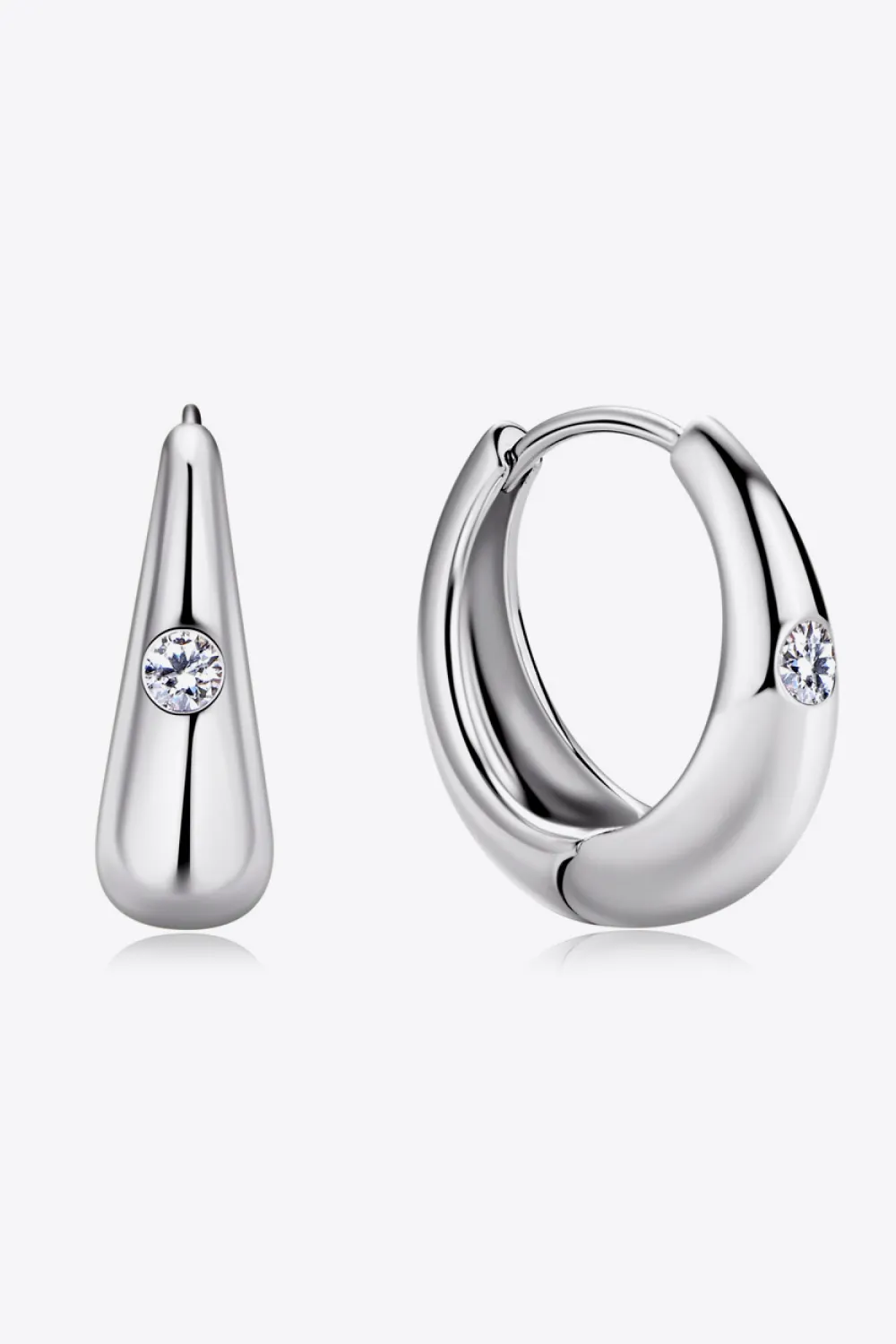 Moissanite 925 Sterling Silver Earrings, image 2