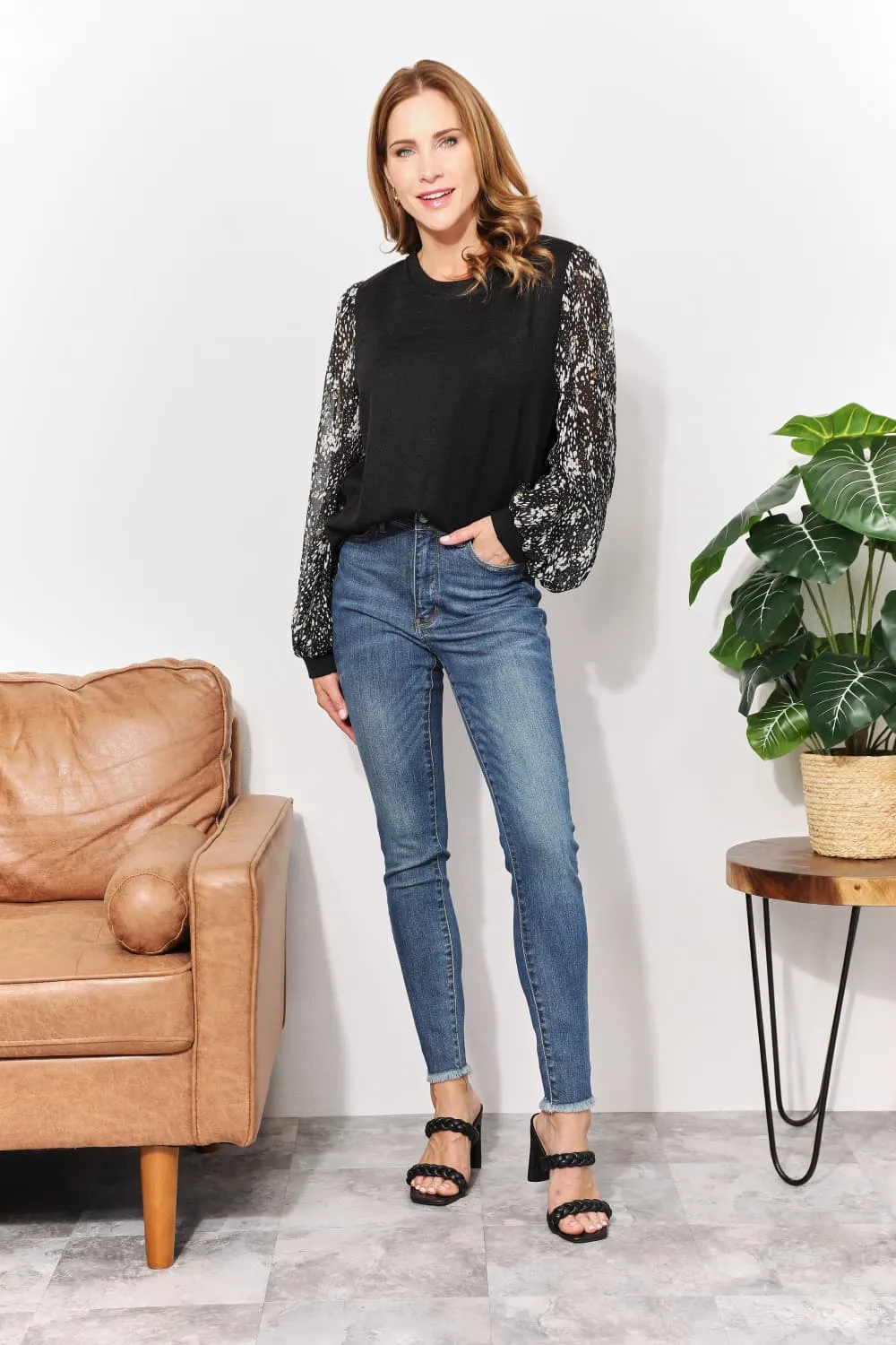 Full Size Foil Printed Sleeve Top, image 10
