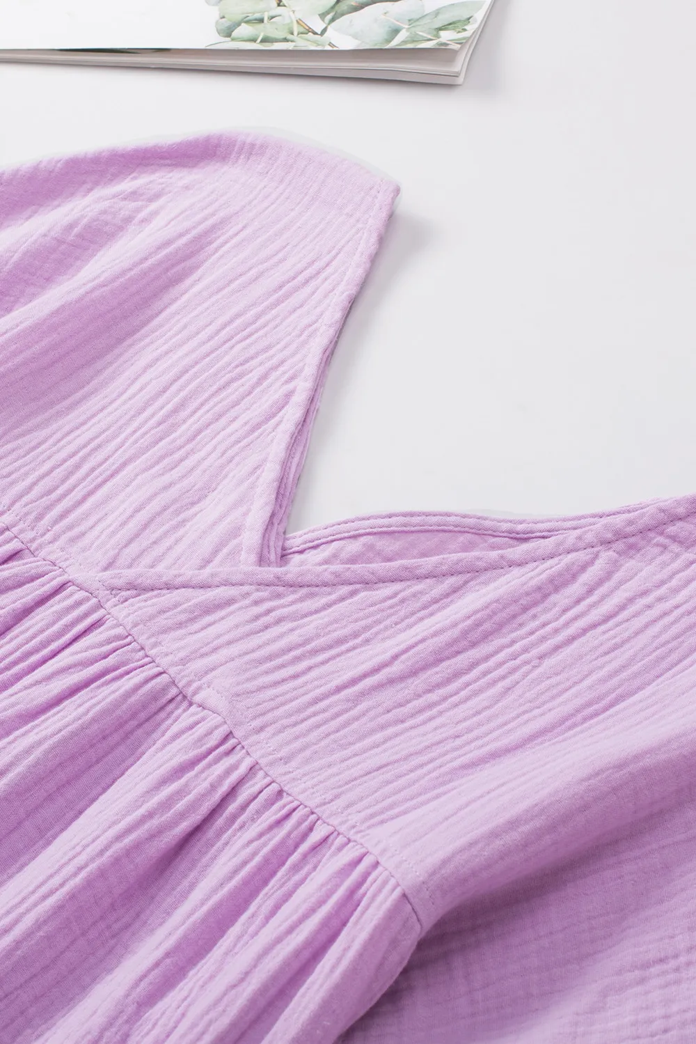 Dropped Shoulder V-Neck Blouse, image 34