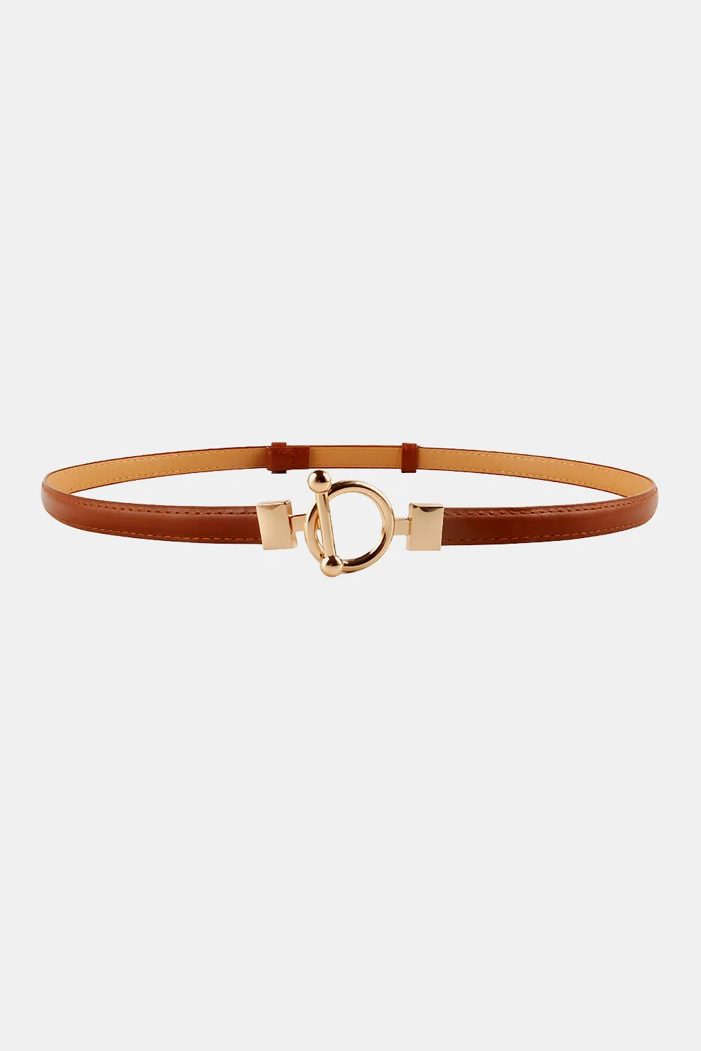 Toggle Buckle Skinny PU Belt, image 3