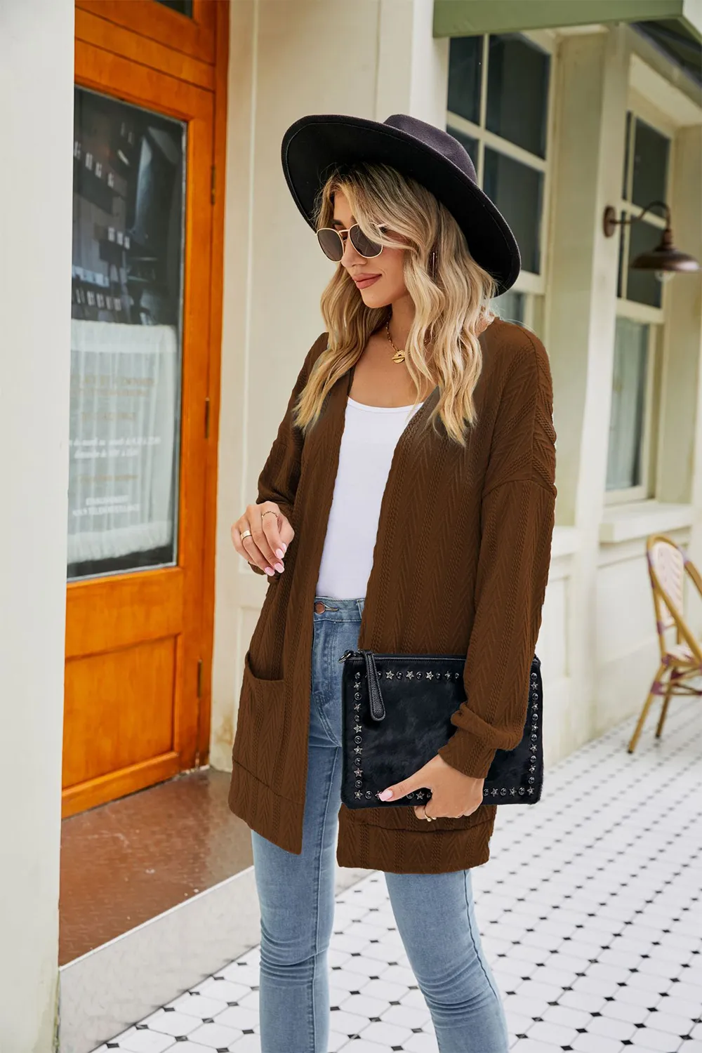 Long Sleeve Pocketed Cardigan, image 14