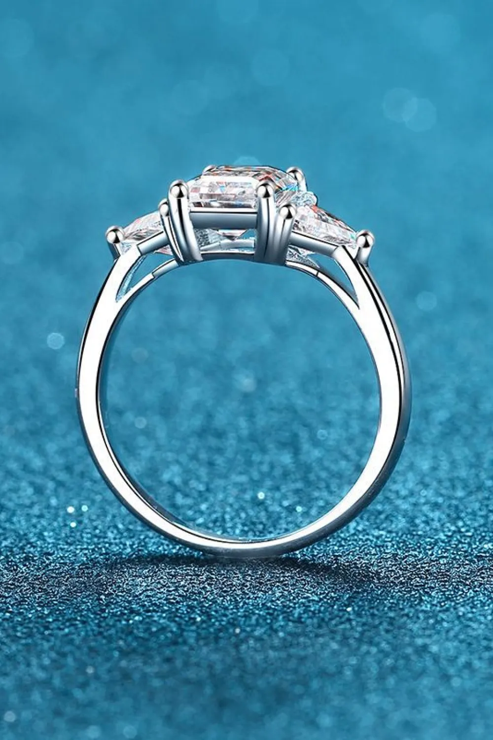3 Carat Moissanite 925 Sterling Silver Rhodium-Plated Ring, image 5