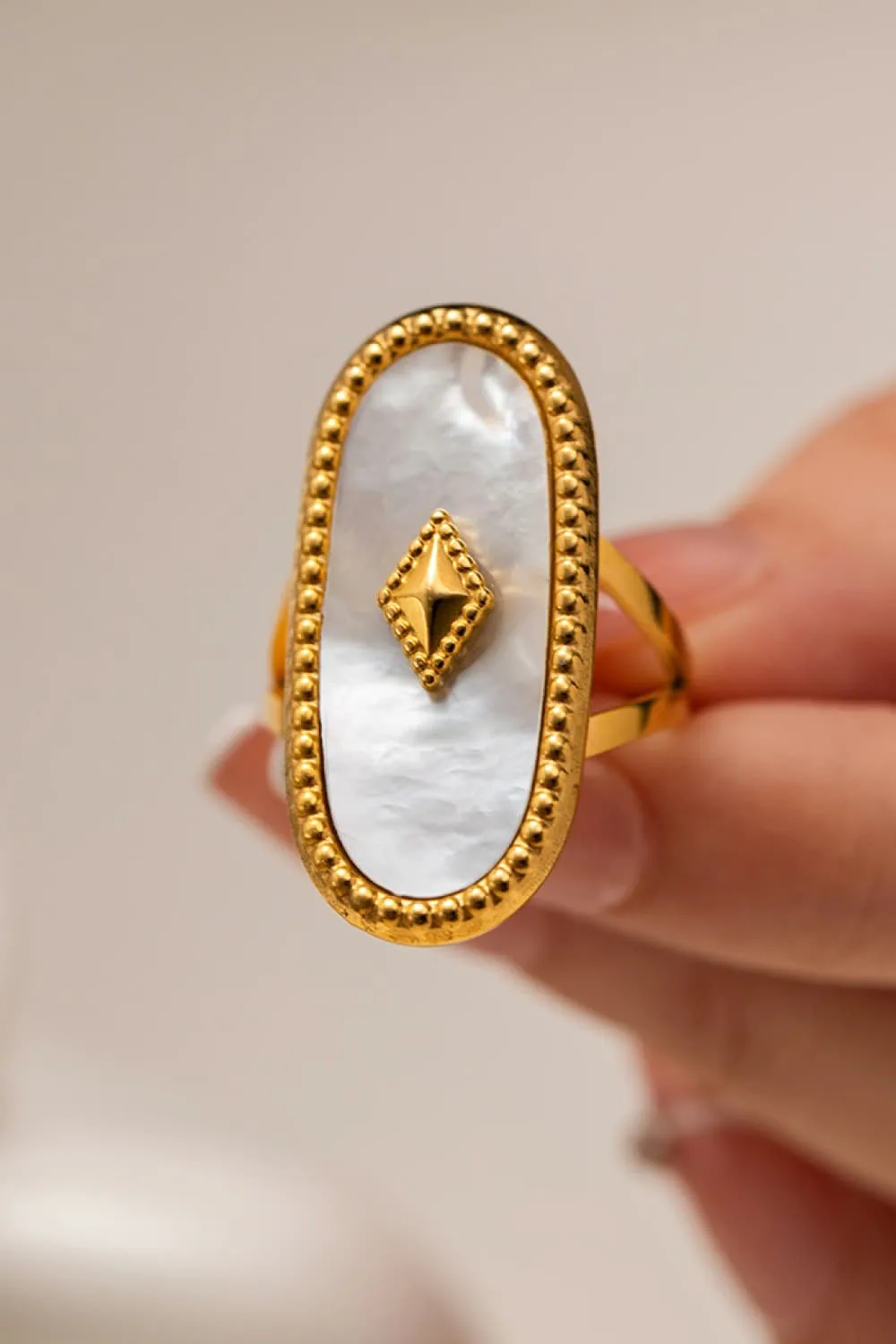 Natural Stone Copper Ring, image 3