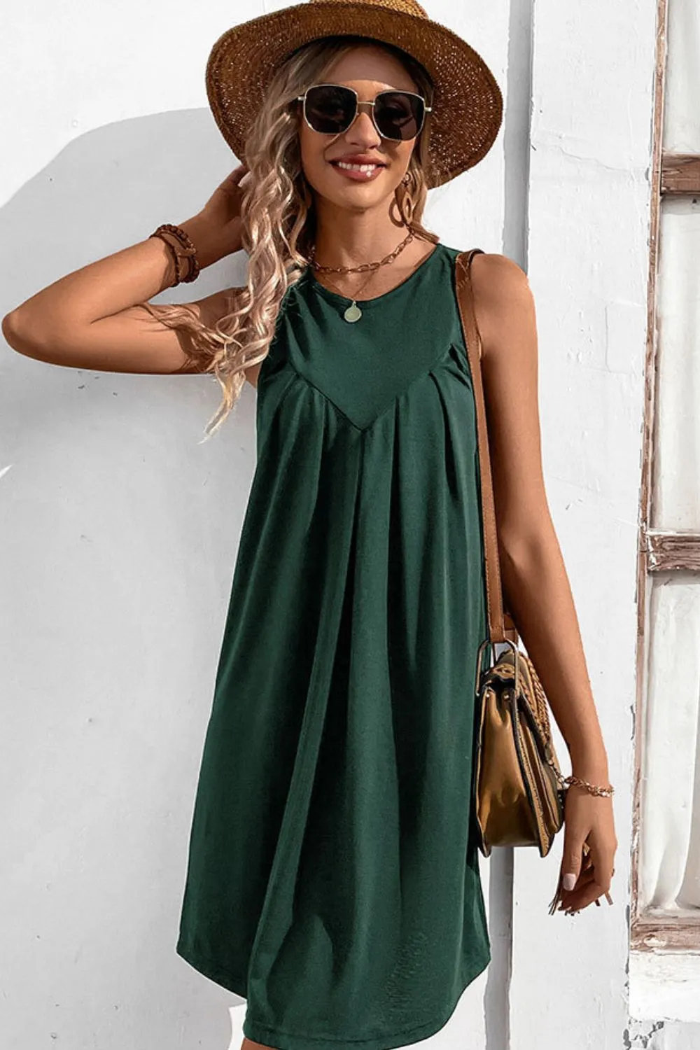 Round Neck Sleeveless Mini Dress, image 13