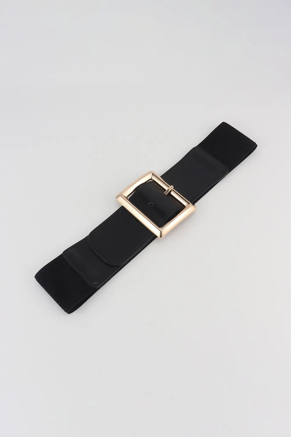 Rectangle Buckle Elastic Wide Belt, image 4