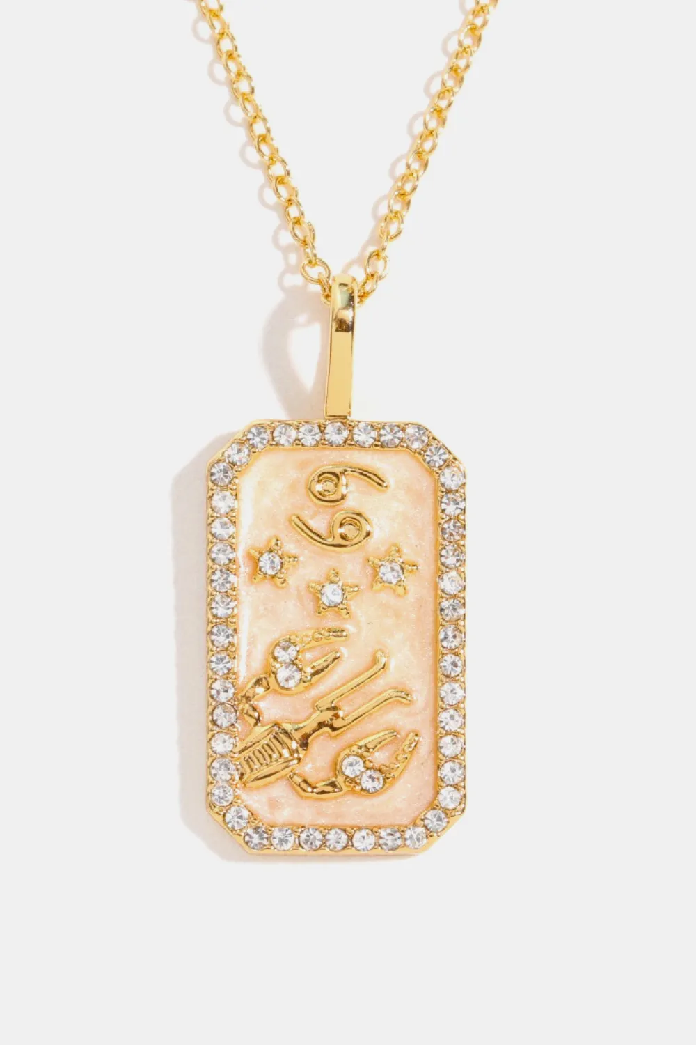 Rhinestone Constellation Pendant Copper Necklace, image 19