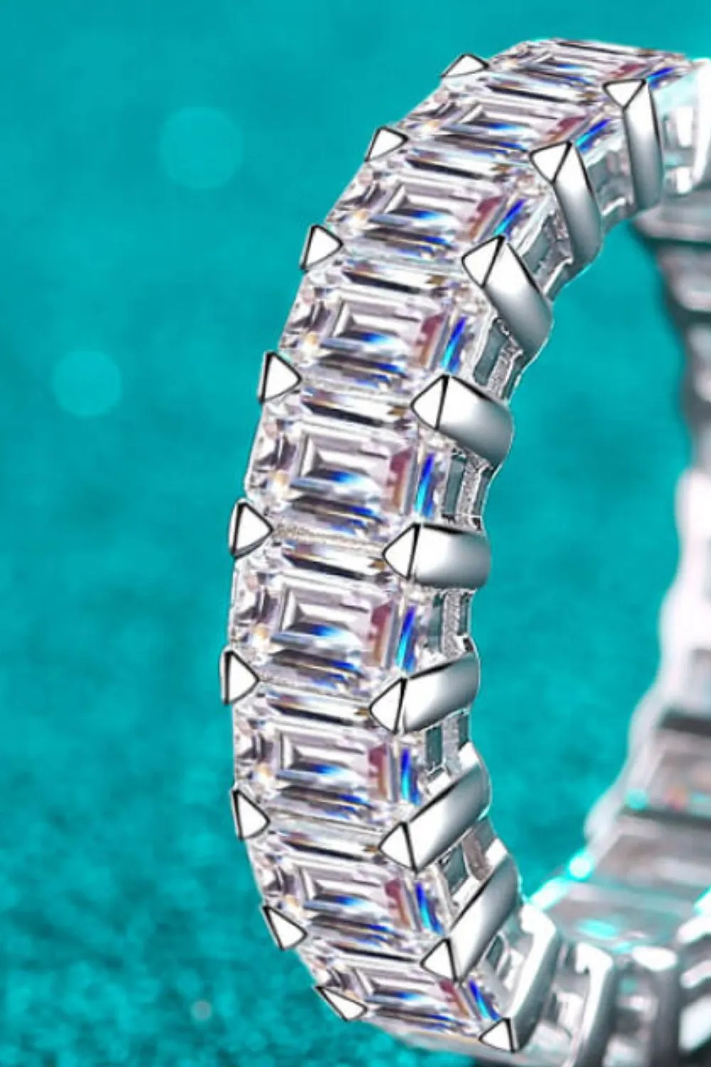 10.5 Carat Moissanite Rhodium-Plated Ring, image 2