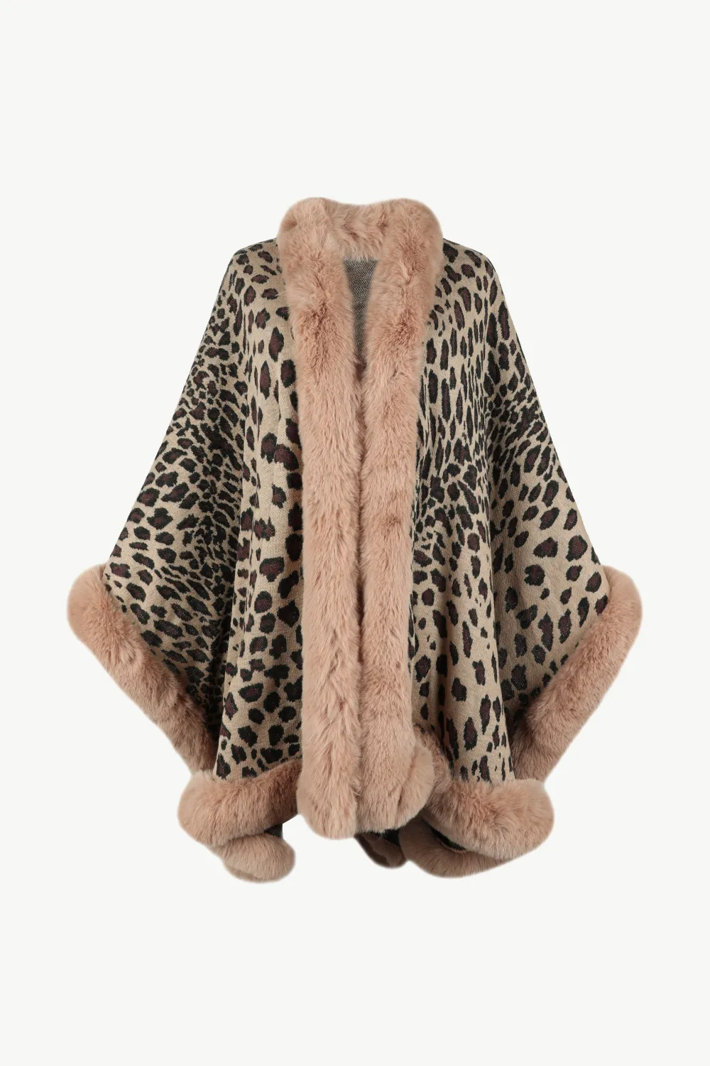 Leopard Open Front Poncho, image 11