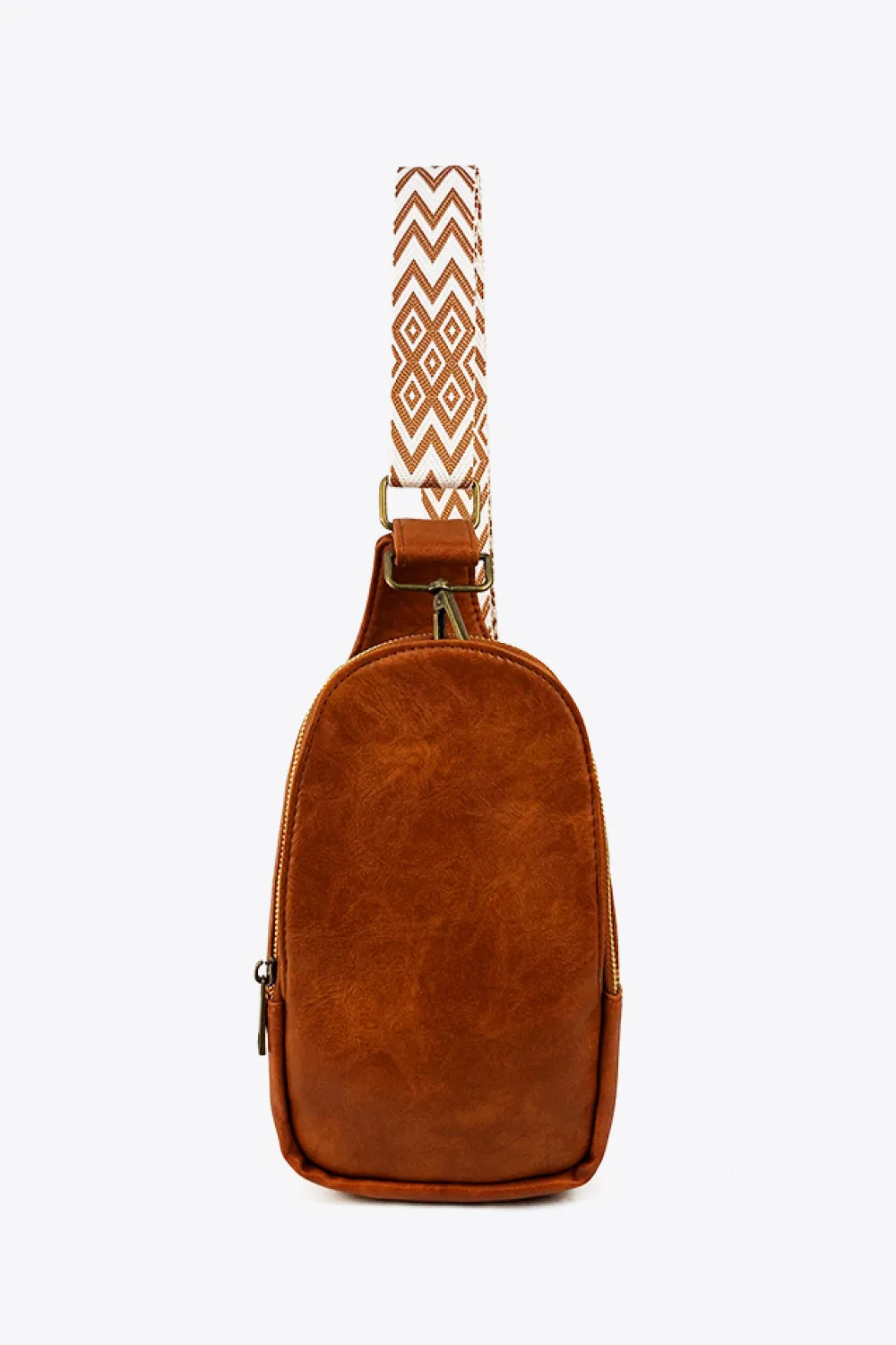 Random Pattern Adjustable Strap PU Leather Sling Bag, image 7
