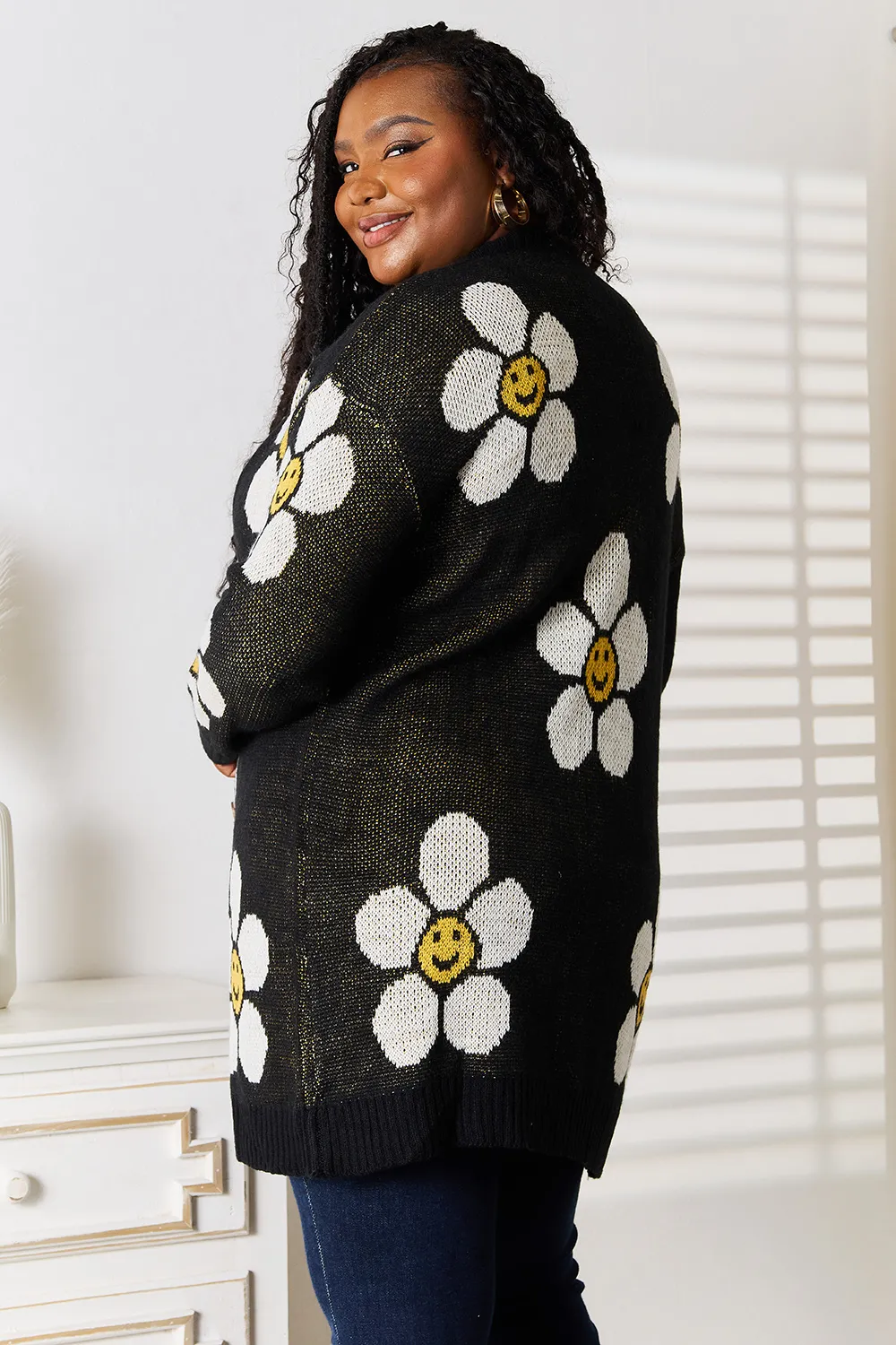Floral Button Down Longline Cardigan, image 8