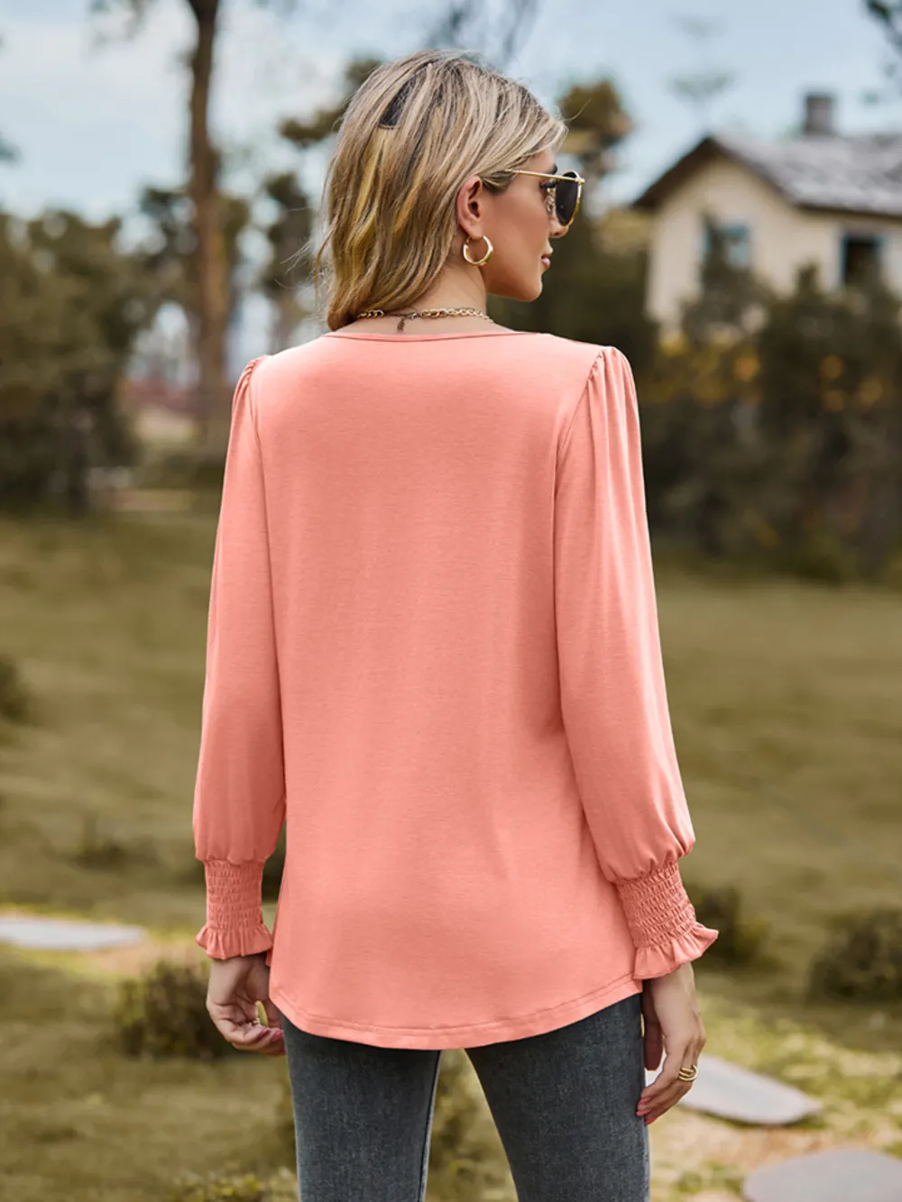 Puff Sleeve Pleated Blouse, image 13