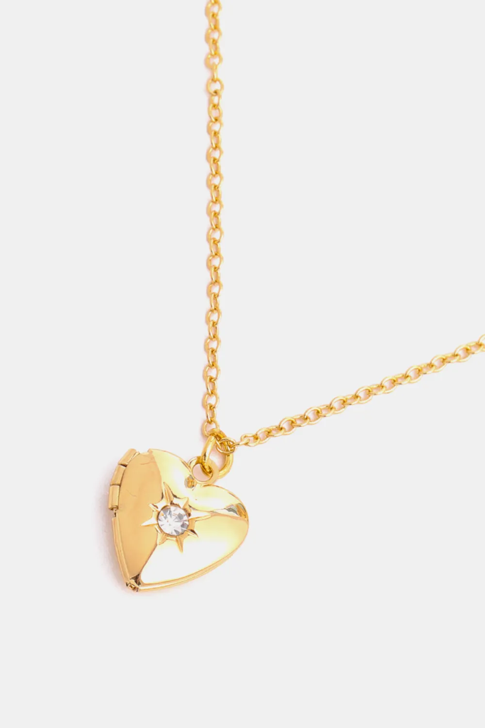 Zircon Heart Shape 14K Gold-Plated Pendant Necklace, image 13