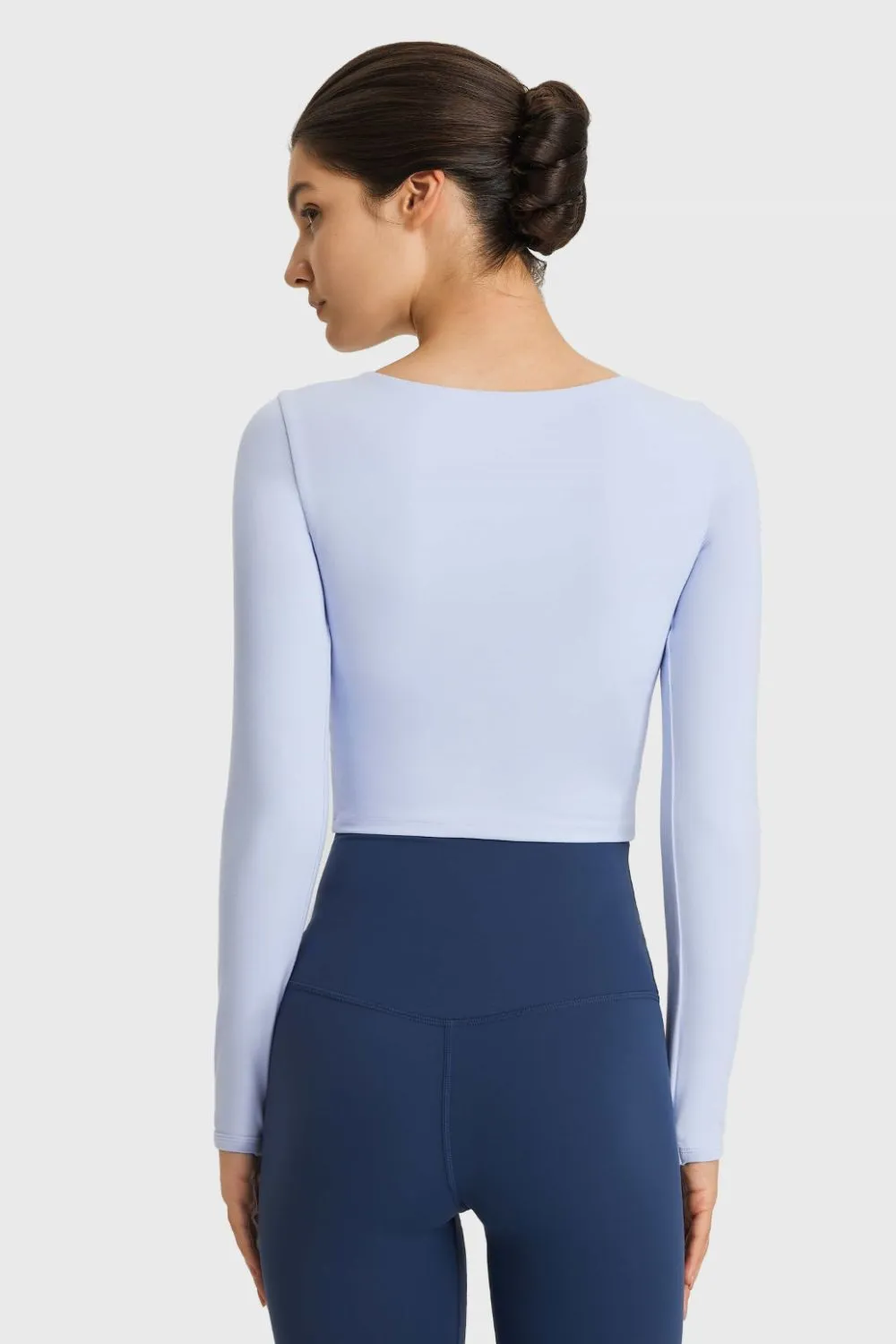 Cutout Long Sleeve Cropped Sports Top, image 7