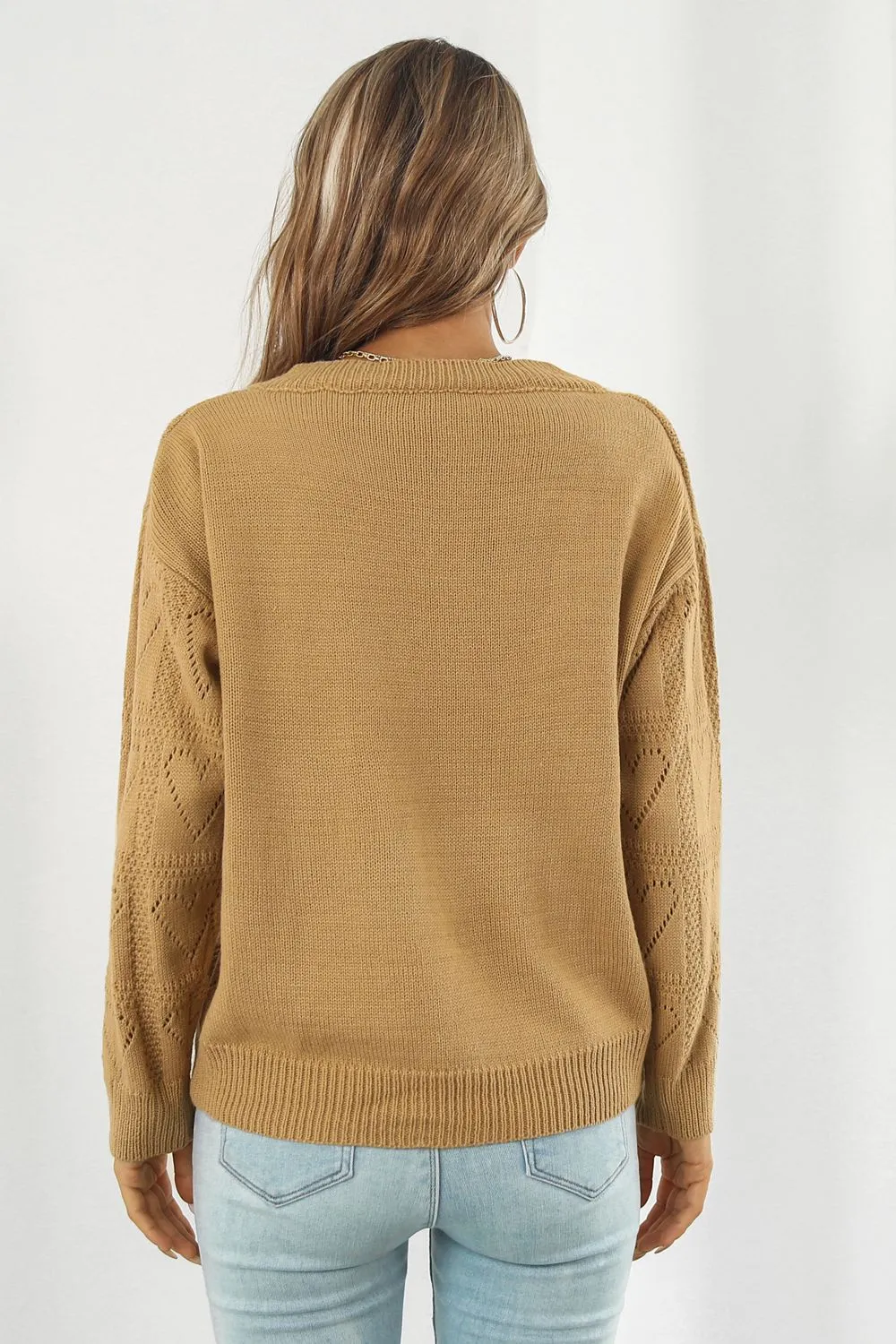 V-Neck Drop Shoulder Sweater, image 5
