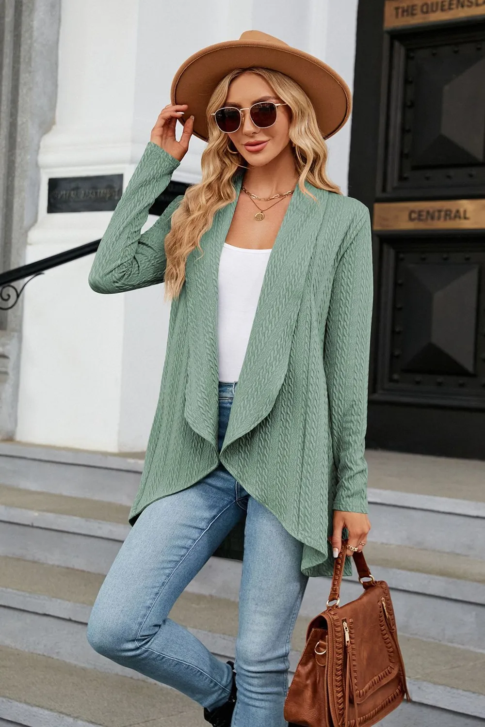 Open Front Long Sleeve Cardigan, image 2