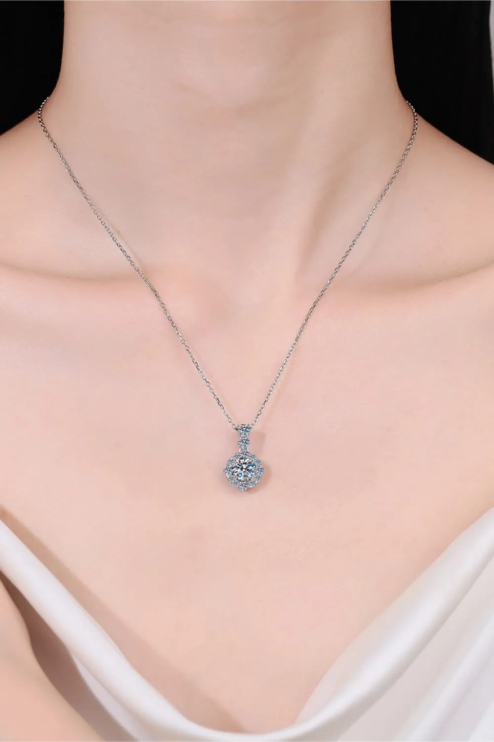 1 Carat Moissanite 925 Sterling Silver Necklace, image 5