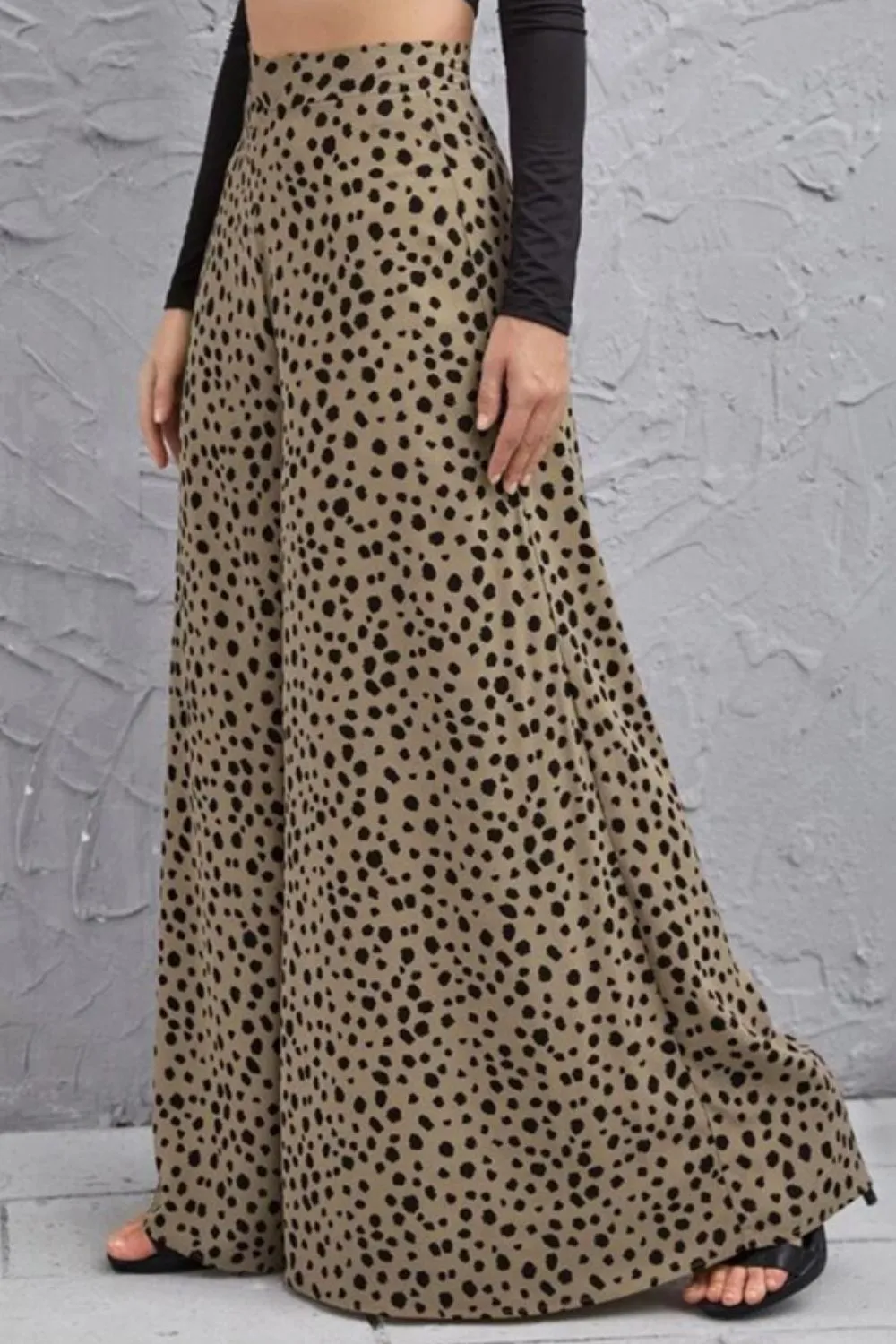 Animal Print High-Rise Culottes, image 4