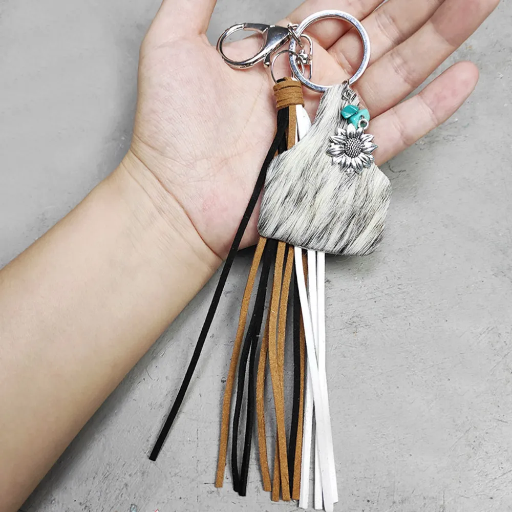 Turquoise Fringe Detail Key Chain, image 12