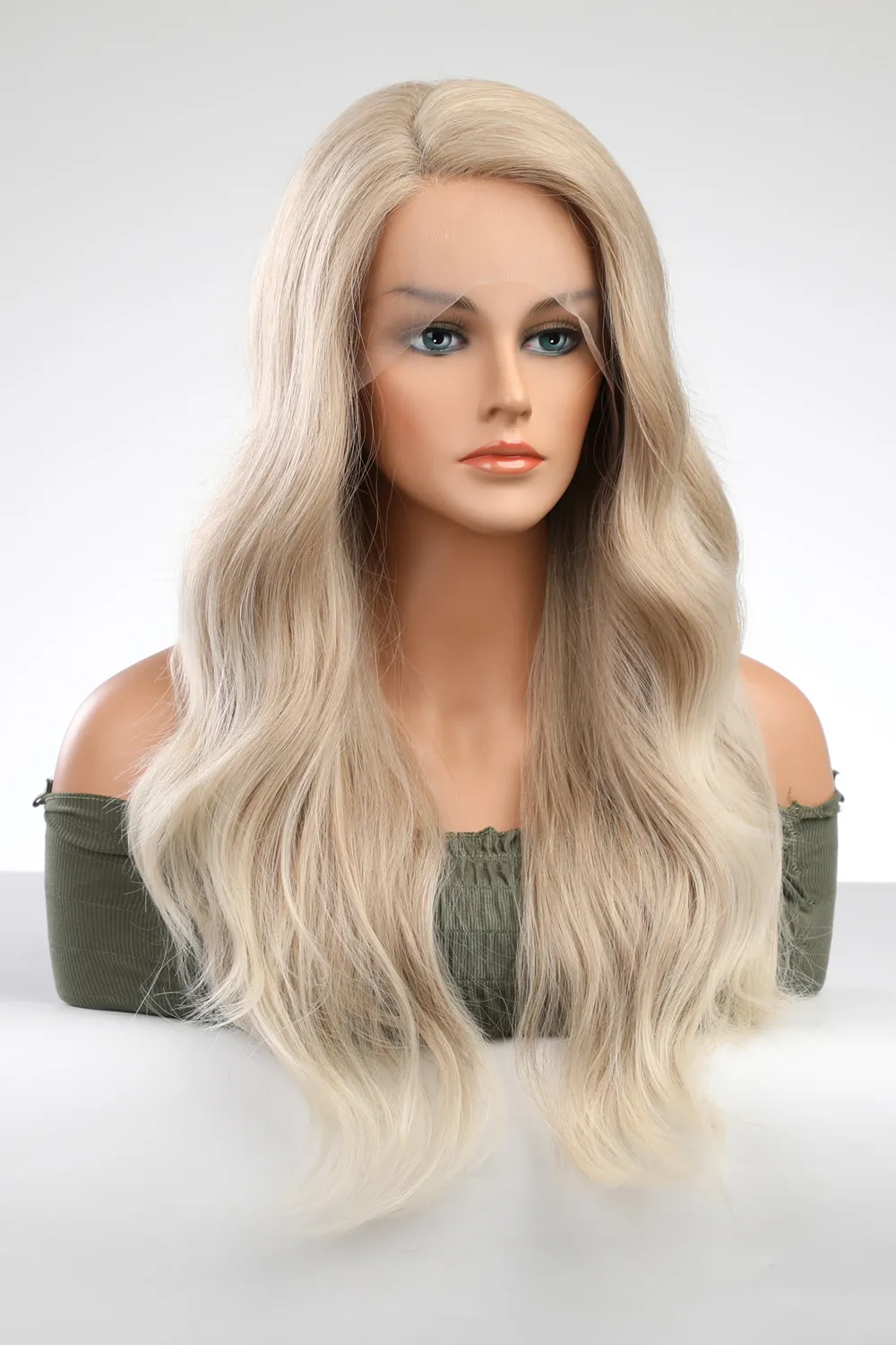 13*2" Lace Front Wigs Synthetic Long Wave 25" 150% Density, image 3