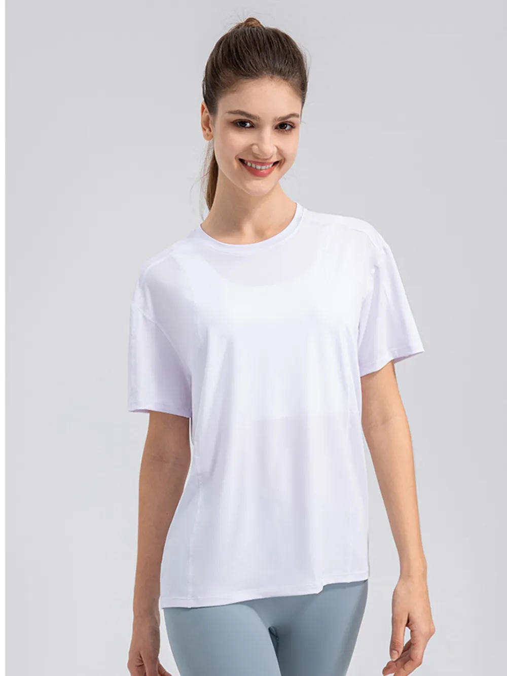 Round Neck Short Sleeve Active Top, image 12