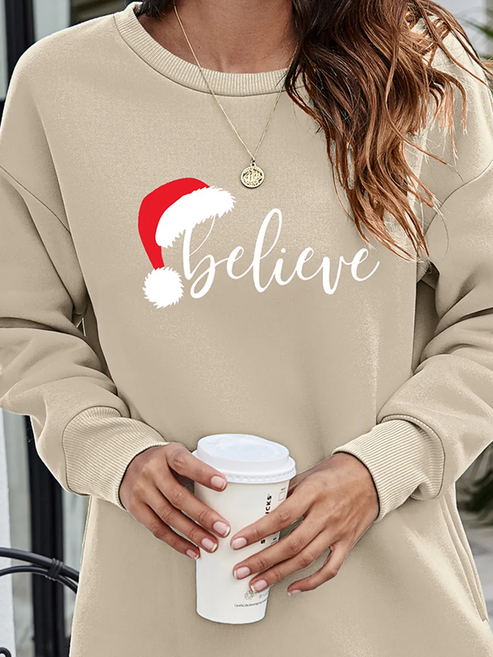 BELIEVE Graphic Tunic Sweatshirt, image 18