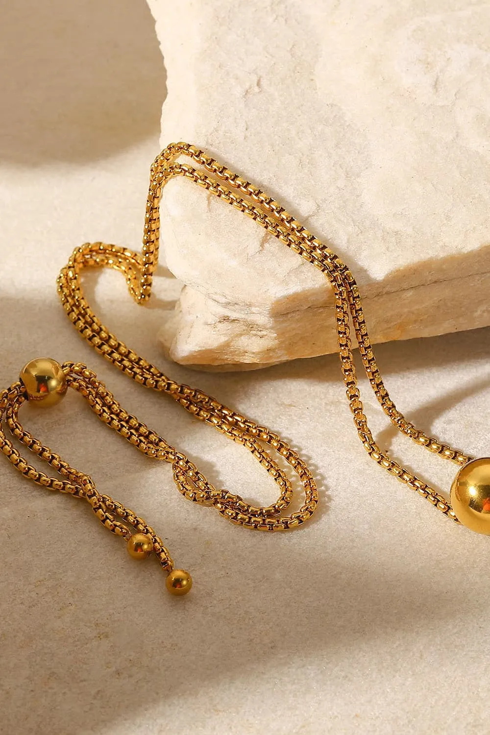 18K Gold-Plated Round Shape Pendant Necklace, image 5