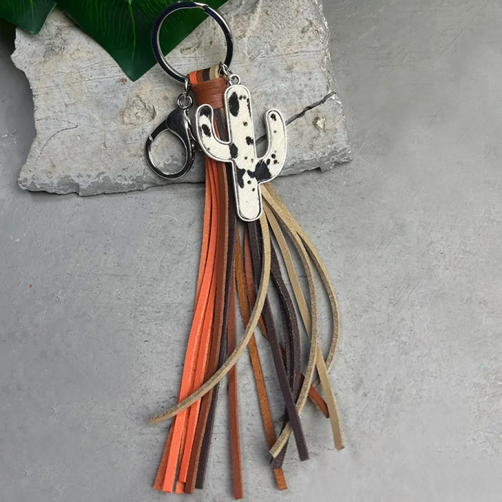 Cactus Keychain with Tassel, image 6