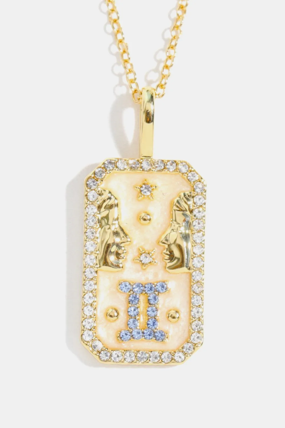 Rhinestone Constellation Pendant Copper Necklace, image 36