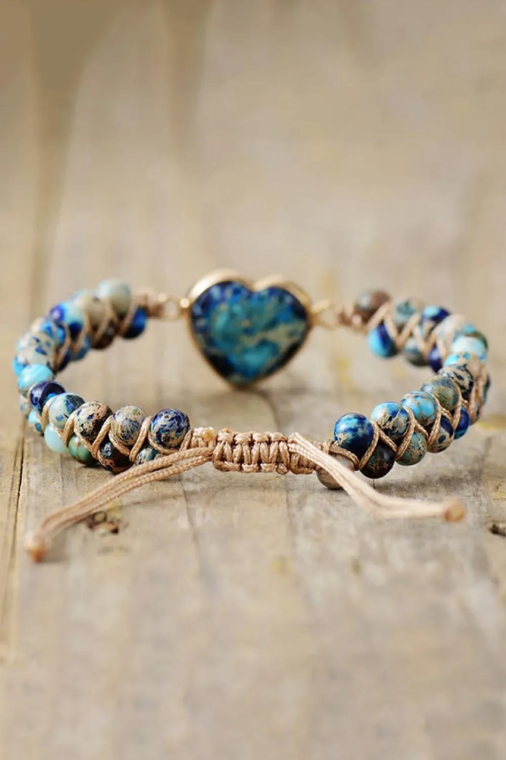 Handmade Heart Shape Natural Stone Bracelet, image 7