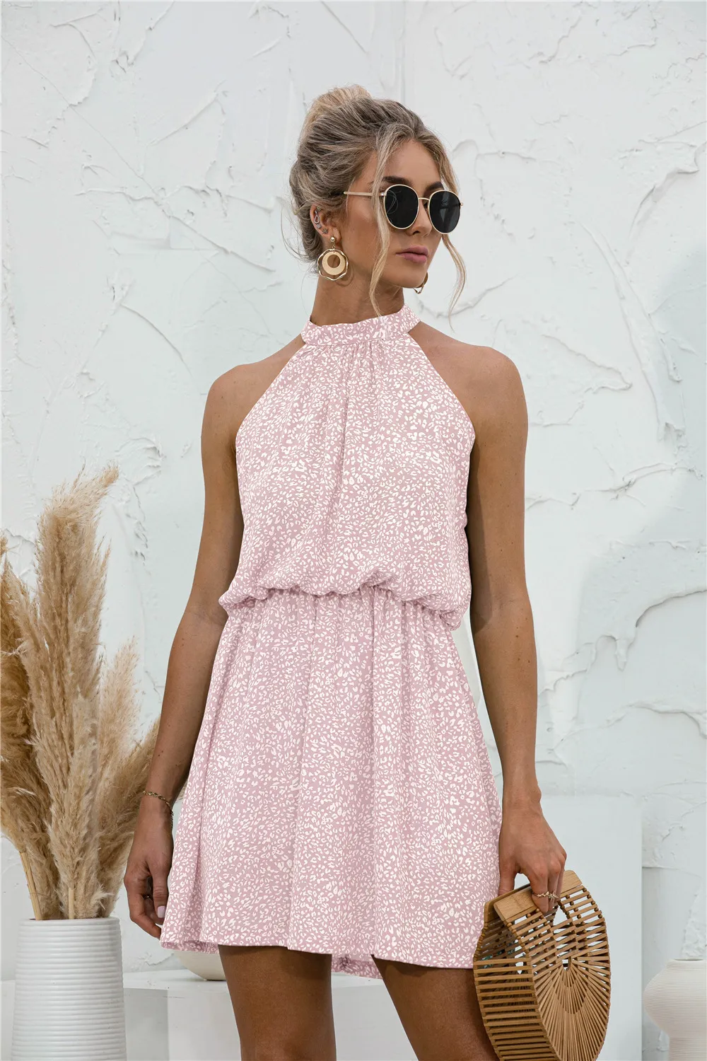 Floral Tied Sleeveless Mini Dress, image 9