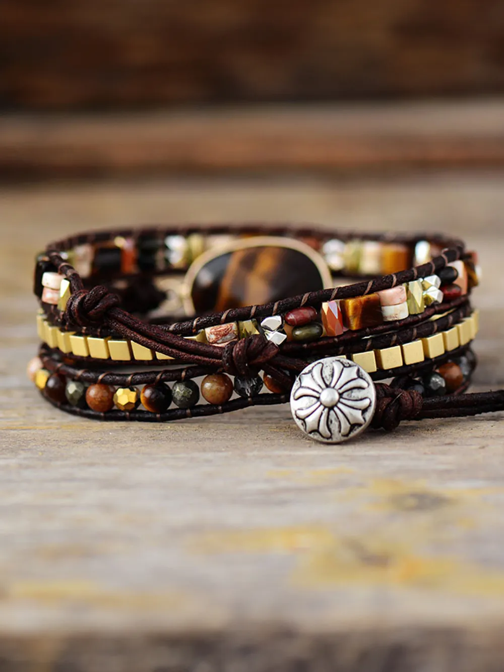 Geometrical Shape Triple-Layer Bracelet, image 4