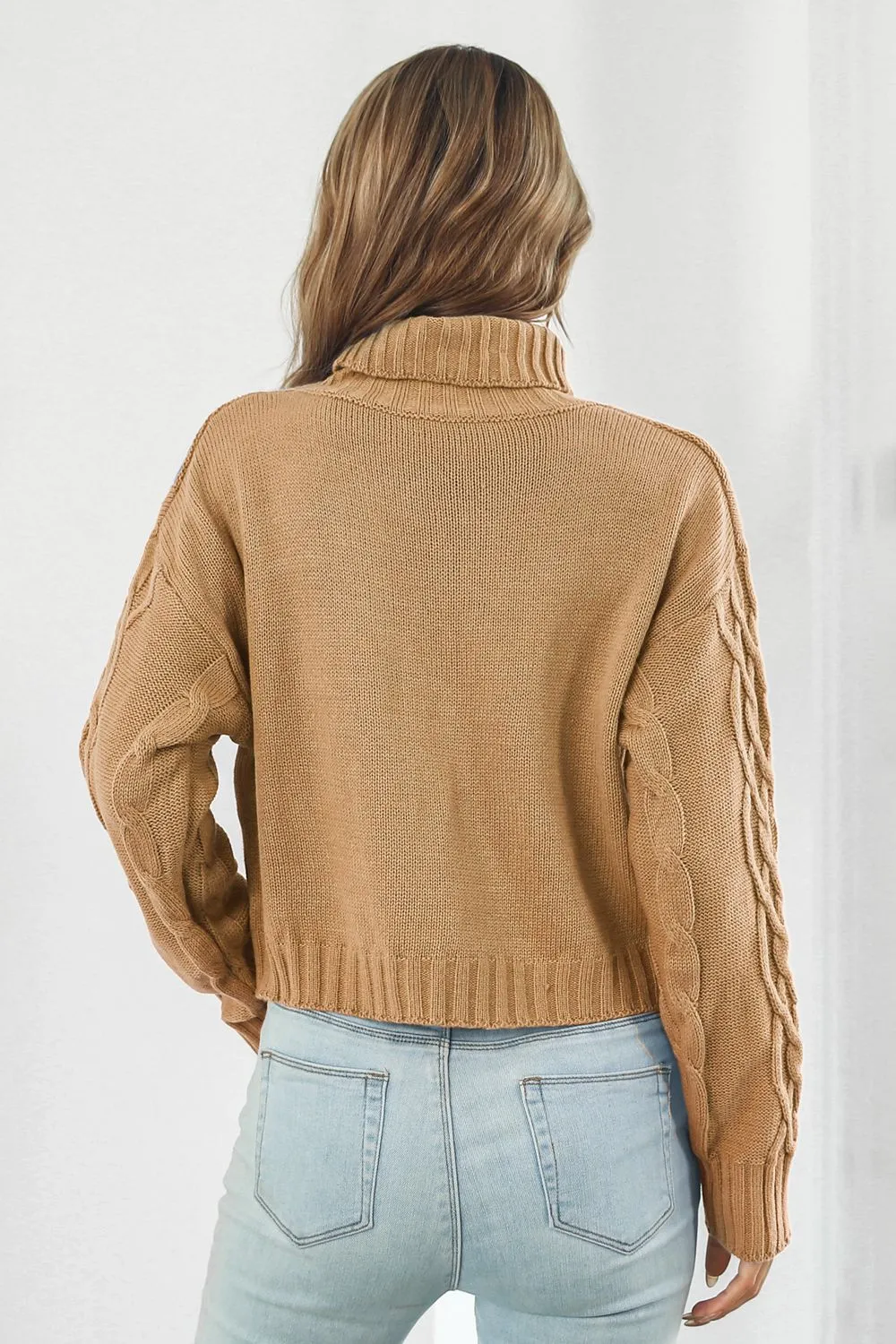 Turtleneck Dropped Shoulder Sweater, image 6