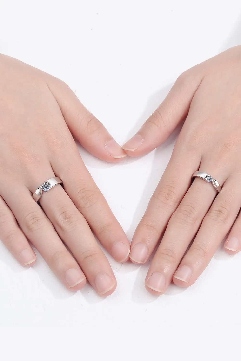 Moissanite Rhodium-Plated Ring, image 3