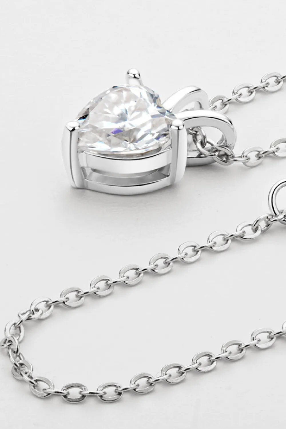 1 Carat Moissanite Heart-Shaped Pendant Necklace, image 6