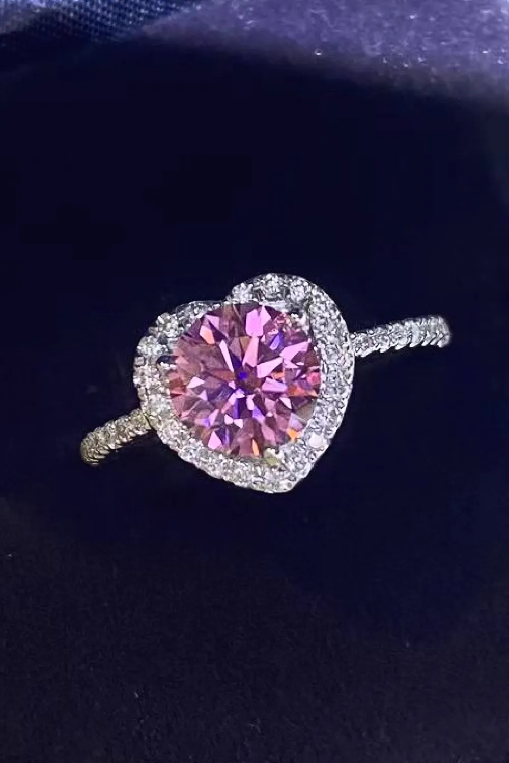 Lifelong Journey 1 Carat Moissanite Heart Ring, image 3