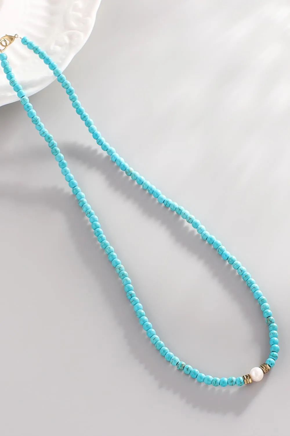 Turquoise & Pearl Necklace, image 5