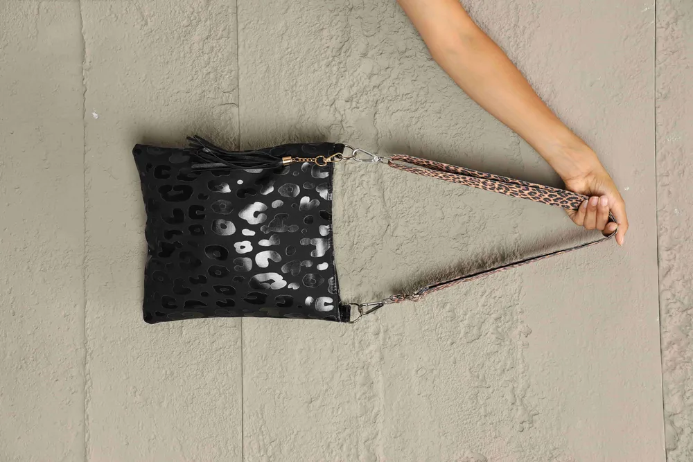 PU Leather Shoulder Bag with Tassel, image 14