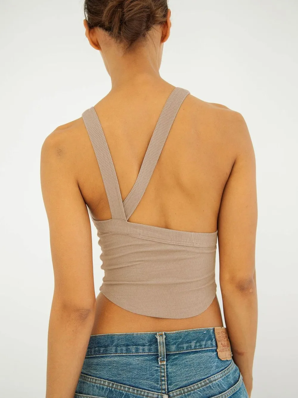 Halter Neck Ribbed Cropped Top, image 22