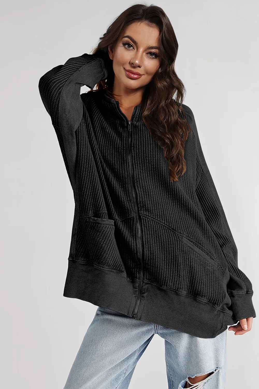 Zip-Up Long Sleeve Jacket, image 5