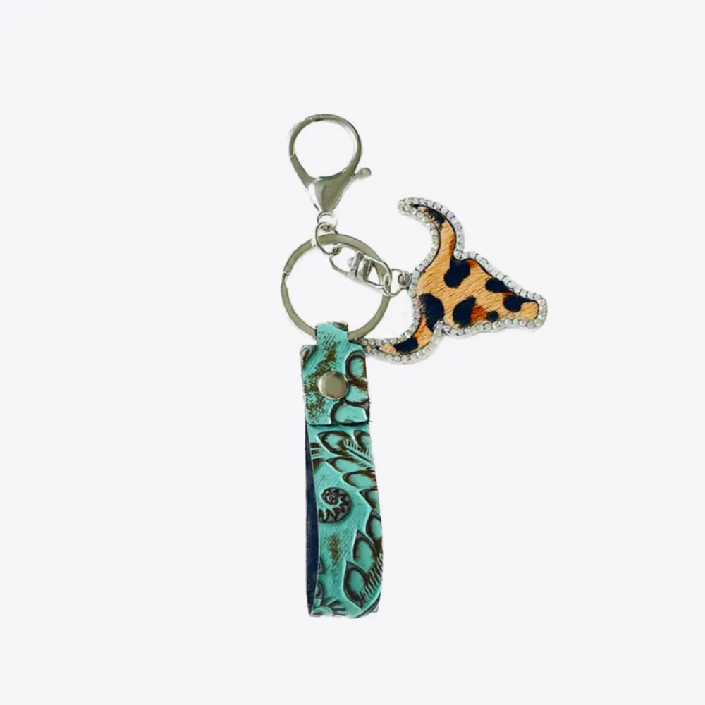 Rhinestone Bull Keychain, image 10