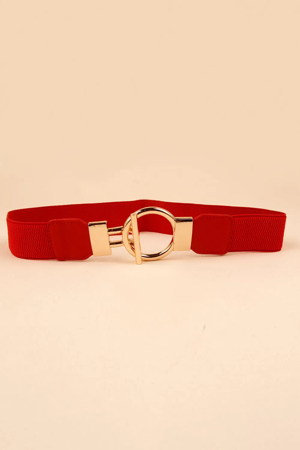 Circle Shape Buckle Zinc Alloy Buckle PU Leather Belt, image 11