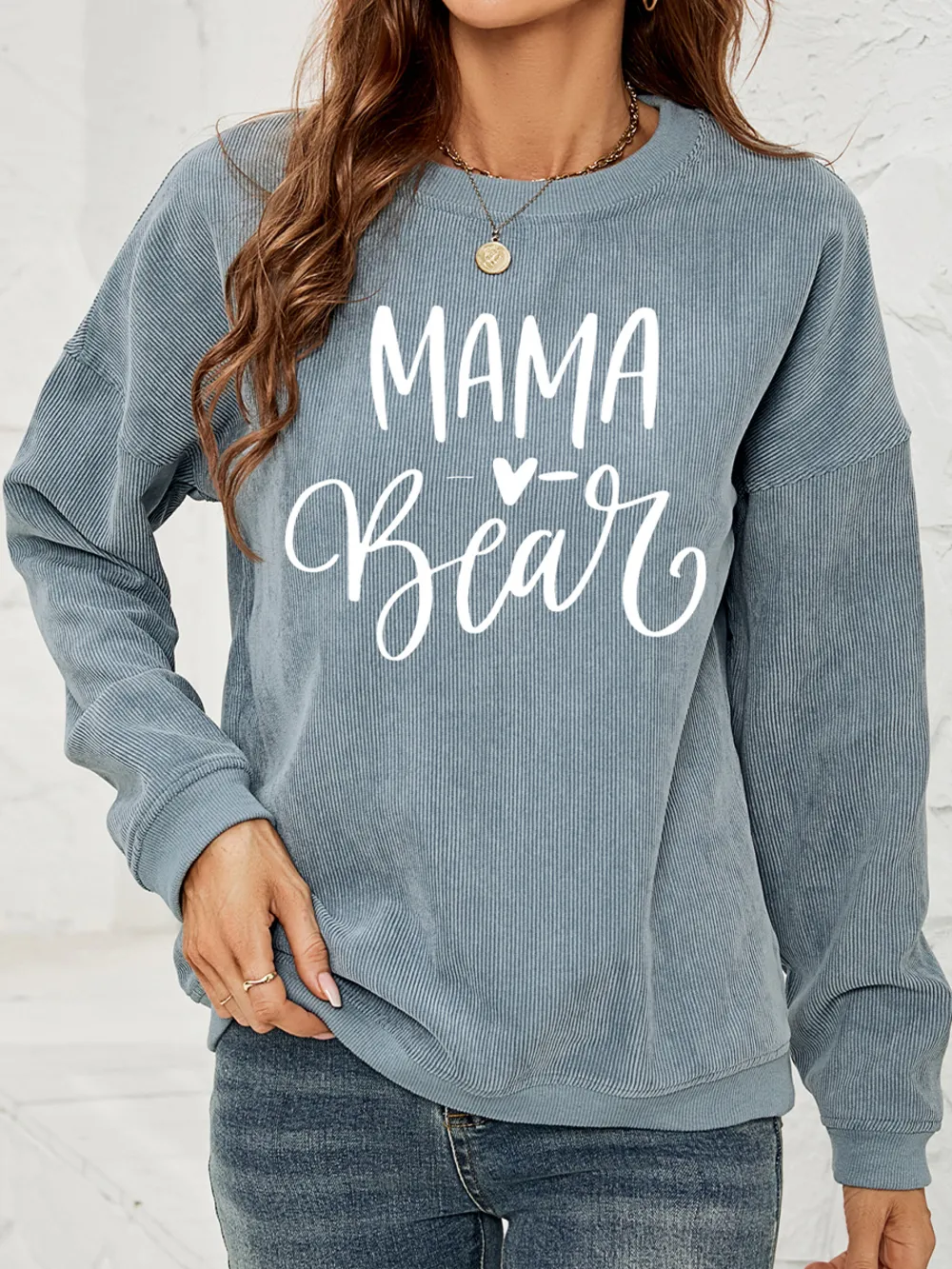 MAMA Graphic Round Neck Sweatshirt, image 4
