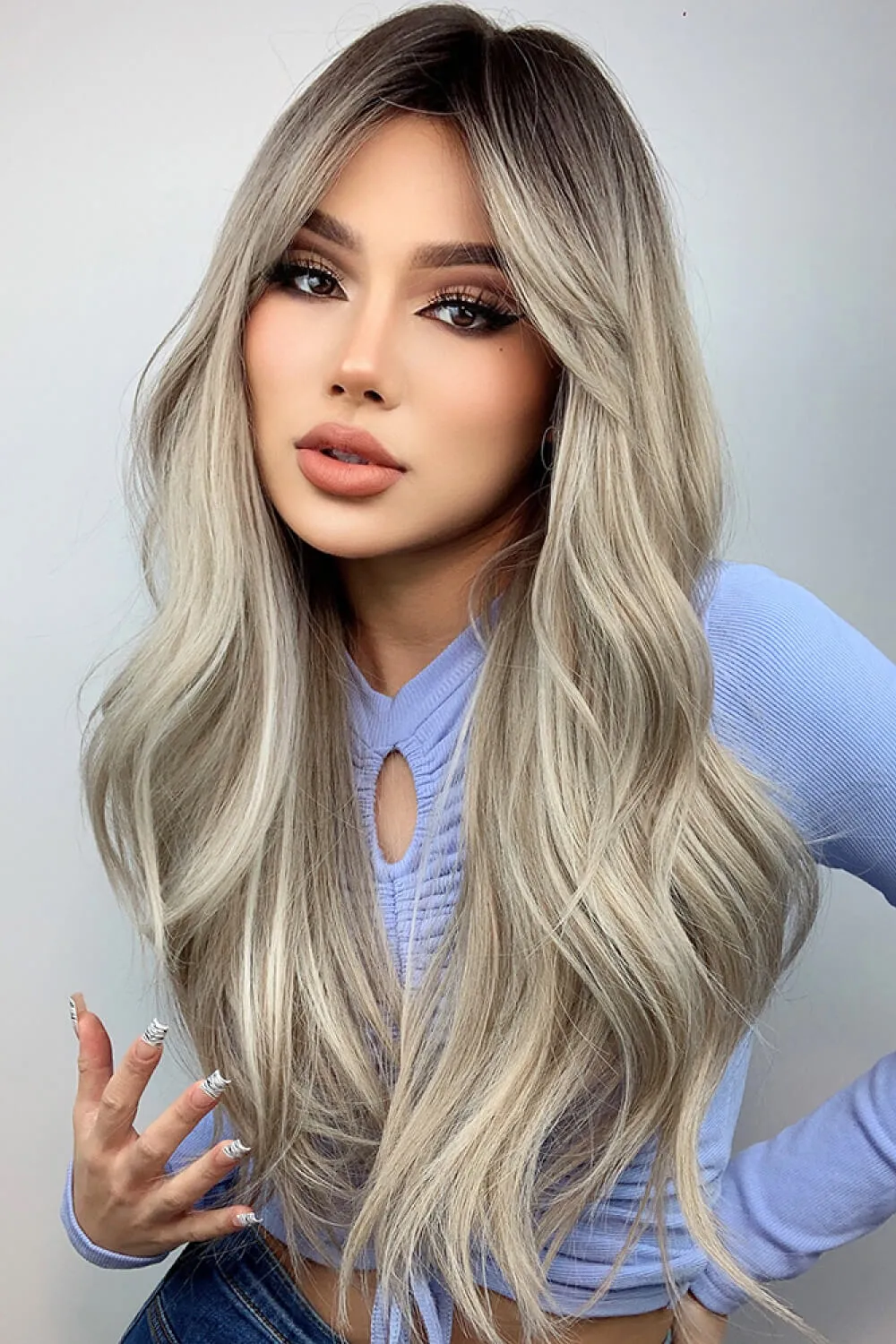 Full Machine Long Wave Wigs 26'', image 6